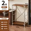 Estante para microondas de cocina, estante de almacenamiento de varias capas de pie estilo japonés, mesa multifuncional para cortar y preparación para el hogar