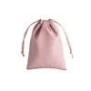 Suministrado Directamente por el Fabricante, Bolsas Rosadas de Piel Sintética para Joyería, Bolsas de Almacenamiento, Bolsas de Joyería con Cordón, Bolsas de Terciopelo para Empaquetar Auriculares, Hecho a Medida