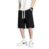 2024 Verano Nuevo de Moda Sueltos Versátiles Pantalones Cortos para Hombre Corte Holgado Pantalones Cortos de Cinco Puntos Populares Negro Caqui Casual