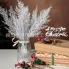 Amazon Transfronterizo Plantas Artificiales Simuladas Navidad Brillo Dorado Hojas de Aguja de Pino Árbol de Navidad Decoraciones DIY Arreglo de Corona