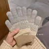 Guantes cálidos estilo coreano retro para mujer, invierno, estudiante, pantalla táctil, cinco dedos, forro polar, gruesos, lindos, para ciclismo, pareja, dedo