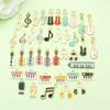 Mezcla 40 Dibujos Animados Europeos y Americanos de Goteo de Aceite Instrumentos Musicales Guitarra Piano Tono Aleación Colgante Pulsera DIY Accesorios de Joyería