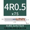 Fresa de Acero de Tungsteno de 55 Grados con Nariz Redonda, Fresa R de Nariz de Toro de Caña Recta de 4 Canales, Fresa de Carburo Sólido, Fresa Vertical CNC Extendida