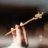 Este Año de Vida Danza de la Serpiente Pasador de Pelo Sándalo Verde Disco de Madera Antiguo para el Cabello Pasador de Madera Hecho a Mano del Año de la Serpiente Pasador de Pelo de Sándalo Sentido Avanzado Pasador para el Cabello