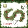 25 Novas Vinhas Verdes de Plantas de Natal para Comércio Exterior Transfronteiriço, Estilo Frutas Vermelhas, Vinhas de Pinheiro para Decorações de Casa