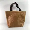 Bolsa de Papel Dupont Personalizada con Logo, Bolsa de Papel Kraft Impermeable y Ecológica, Bolsa de Compras de Hombro Vintage, Bolsa Tote Escolar Cultural y Creativa