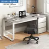 Mesa de Computador de Mesa, Mesa para Home Office, Design Moderno Simples com Três Gavetas, Mesa de Quarto, Mesa de Estudo e Escrita para Estudantes