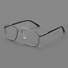 Gafas Retro Estilo Piloto Doble Puente Montura Grande para Hombre Moda Lujo Accesible Montura Dorada para Gafas de Miopía Montura Polygonal Ultraligera