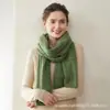 Bufanda Nueva 100% Cachemira Patrón Espiga Color Sólido Hueca para Viaje Elegante Otoño/Invierno Bufanda Cálida de Cachemira Pura para Mujer