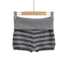 Shorts de Punto Rayados Color Block Estilo Americano Chica Picante Deseo Puro Diseño de Nicho 2026 Primavera Nuevos Pantalones Cortos Ajustados para Mujeres Menudas