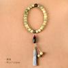 Pulsera de Borla de Raíz de Bodhi Envejecida Ágata Tianzhu Literaria Juguete con Cuentas Estilo Literario Pulsera Unisex Pulsera Joyería
