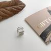 Anillo de apertura con personalidad irregular, estilo coreano Kashite, plata esterlina S925, diseño cuadrado elegante a la moda