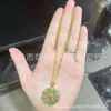 Punto Belleza Cintura Jade Imitación Elegante Moda Collar Personalidad Todo-partido Colgante Explosión de Tiktok Cadena de Lana de Lujo Ligero para Mujeres