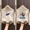 Ropa interior térmica casual de manga larga para niños, estilo nuevo Otoño Invierno, forro polar, camiseta de cuello alto para bebés, top interior, moderno