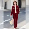 Traje Deportivo Casual de Primavera para Mamá para Mujer 2026 Nuevo Estilo Primavera y Otoño Conjunto de Dos Piezas Moderno y Elegante para Mujeres de Mediana Edad y Mayores