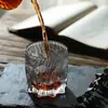 Vaso de Whisky Estilo Japonés para Uso en Casa, Taza de Whisky con Diseño de Roca de Nicho, Vaso de Vidrio Grabado Mate, Copa de Vino Vintage