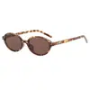Gafas de sol ovaladas color rosa pomelo estilo nerd coreano para mujer, Montura negra de moda, Adelgazantes, Gafas de sol de alta gama para hombre