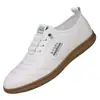 Zapatos Blancos Transpirables al por Mayor Nuevos con Suelas Suaves, Slip-On Versátiles para Exteriores, Zapatos Casuales de Cuero para Hombre, Modernos Zapatos de Otoño para Hombre