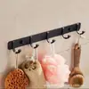 Estante de Toallas Negro de Acero Inoxidable Estante de Toallas de Baño Trípode Baño Sin Taladro Colgante de Baño Estante de Almacenamiento Juego