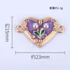 Nuevos Accesorios DIY de Lujo Accesible Elegantes Creativos de Venta Caliente Flor Perla Corazón Doble Colgante Material Aleación de Metal con Goteo de Aceite Lote