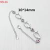 Porta vacío bañado en plata 925 para manualidades, Pulsera de cobre puro hecha a medida, Porta vacío para pulsera bañado en oro blanco, Procesamiento de incrustación de piedras preciosas
