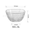 Estilo nórdico criativo dourado borda martelo padrão quadrado tigela de vidro grande salada de vegetais tigela de frutas transparente para uso doméstico