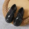 Zapatos Pequeños de Cuero con Punta Redonda y Suela Gruesa para Mujer 2026 Otoño Nueva Llegada Versátiles Casuales Estilo Academia con Cordones Plataforma Británica Zapatos de Salón para Mujer