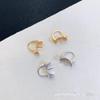 Acessórios de Prata S925 Brincos Elegantes de Pérola com Acessórios de Pérola de 11-12mm Sem Contas