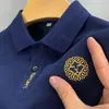 (Se admite la entrega en una sola pieza) Camiseta de manga corta para hombre de verano bordada talla grande polo shirt moderna de negocios Comercio exterior Al por mayor