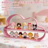 Decoração de Casa de Bonecas com Laço 3D Modelo de Armário Suporte de Exibição Multicamadas Brinquedo Bule Camada de Exibição de Perfume Prateleira de Exibição em Camadas