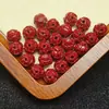 Accesorios de cinabrio hechos a mano, tallado en arena de cristal de alto contenido, colgante de cinabrio con forma de calabaza de loto valiente, cuentas de joyería