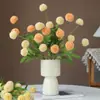 Bolas de Dente-de-leão com Mola Simulada, Crisântemo, Flores Artificiais, Adereços para Decoração de Casa e Casamento, Buquê Artificial de Alta Qualidade