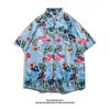 Camisa Floral Estilo Tailandês Praia de Bangkok, Manga Curta, Roupa Unissex para Casal, Camisa Solta Retro Cool de Secagem Rápida para o Festival Songkran