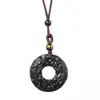 Colgante Doble Valiente de Obsidiana Natural Colgante Pareja Ágata Calcedonia Colgante Valiente Donut Sentido Premium