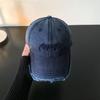 Gorra de Béisbol Retro Rasgada Estilo Americano para Hombre y Mujer Primavera y Verano Hip-hop Bordado con Letras Gorra de Pico de Pato Moda Casual Ala Ancha Tendencia