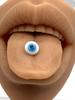 Piercing na Língua Efeito Olho, Argola para Língua, Stud para Língua em Aço Titânio, Joia para Piercing, Piercing Corporal Estilo Cool