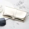 Portátil Couro Óculos Bolsa Óculos de Sol Óculos de Sol Óculos Bolsa PVC Couro Simples Óculos de Sol Caixa Atacado