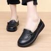 Zapatos de Mujer de Cuero Genuino con Suela Blanda, para Superficie Blanda, con Terciopelo para Mantener Caliente, Zapatos Planos de Tacón Ligero para Mujer, Venta Directa de Fábrica, Una Pieza