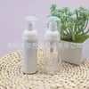 Botella de mousse transparente, 50 ml, botella de espuma blanca para jabón de manos, champú y gel de ducha
