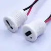 Enchufe de cable fijo roscado Tipo-C, blanco con tuerca de cubierta impermeable, para puerto de carga de lámpara de escritorio de equipo para exteriores