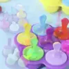 Molde de Silicone para Picolé com 7 Furos Suplemento Alimentar Infantil para Picolé Bandeja de Gelo Doméstica Dly Cor Colorida Molde para Picolé de Bolo de Sorvete Novo Estilo