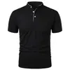 Nueva camiseta de verano Paul de manga corta para hombre, color liso, popular, de moda, de manga corta, ajustada, europea y americana.