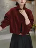 Elegante sobrecamisa de manga larga para mujer, nueva moda otoño 2026, elegante y estiliza la figura, top versátil y de alta gama