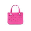 Bolsa de Playa Eva Spot del Fabricante Moda Simple Color Macaron Compras Cesta de Verduras DIY Hombro Agujero Bolsa