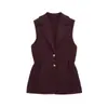 Comercio exterior nuevo diseño chaleco chaleco temperamento suelto cintura delgada sin mangas traje chaleco cárdigan top