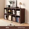 Librero Bajo de Madera Maciza, Gabinete de Almacenamiento en Rejilla para el Hogar de Pie, Gabinete de Exhibición y Almacenamiento para Sala de Estar, Estantería de Combinación Libre para Montar en Pared