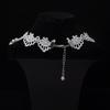 Collar de Encaje Blanco Estilo Coreano Nupcial Colgante de Diamante Brillante Diadema Accesorios para el Cabello Collarín para el Cuello Collar Gargantilla para Niñas