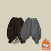 Leggings Integrados de Veludo com Forro de Fleece Estilo Novo para Meninos e Meninas, Calças Casuais de Veludo Cotelê Quentes de Inverno 6Y145