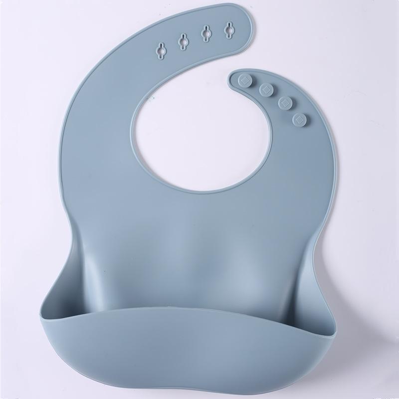 商品详情图_硅胶围兜婴儿饭兜 防水食品级吃饭硅胶围嘴 婴儿硅