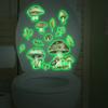 Novo Adesivo Fluorescente Mg-Ym013 Cogumelos Pintados Arbustos e Folhas Adesivos para Banheiro Vaso Sanitário Adesivos de Decoração de Parede Atacado